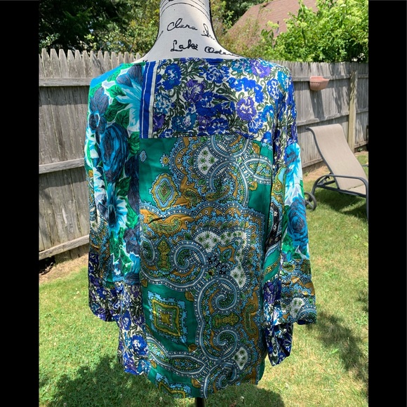 🎉ANTHROPOLOGIE -ELLERY MIXED PRINT BLOUSE - Picture 7 of 8